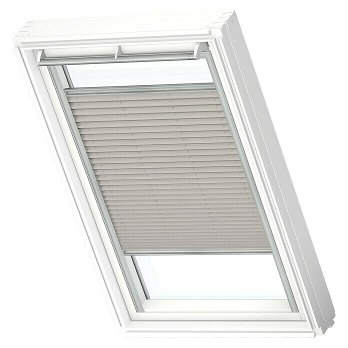 FHL (Farbe: Aluminium, Weiß - Farbe | S04 1016S, Manuell) BAUHAUS Dachfensterplissee Velux 1016S Schiene: