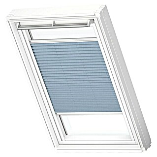 Velux Dachfensterplissee FHL SK06 1286SWL (Farbe: Denim - 1286SWL, Farbe Schiene: Weiß, Manuell)