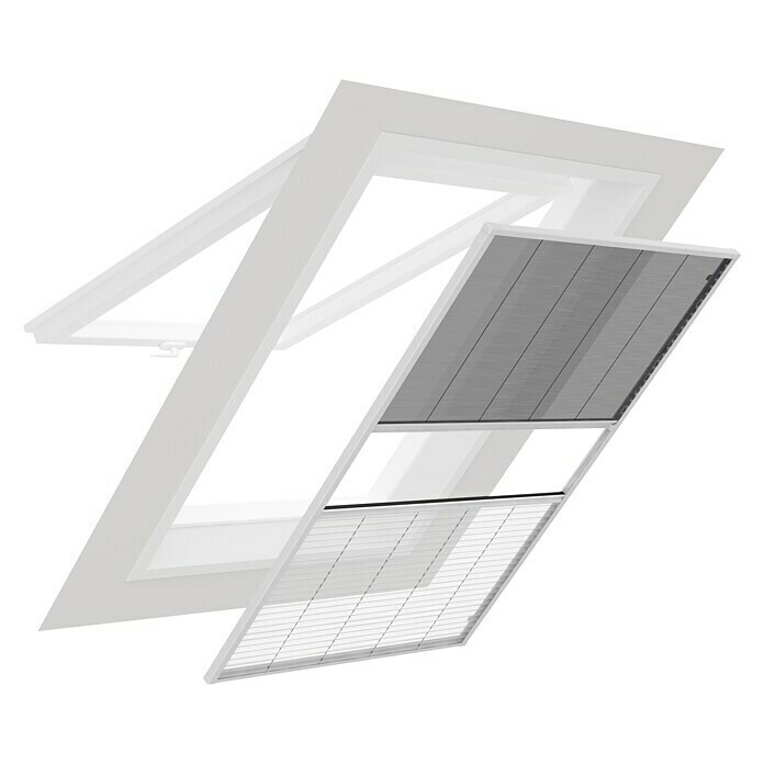 Easy Life Dachfenster-Kombiplissee (B x H: 130 x 160 cm, Farbe Rahmen:  Weiß, Farbe Gewebe: Anthrazit) | BAUHAUS