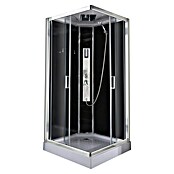 Sanotechnik Quickline Komplettdusche Trend (Eck, 90 x 90 x 210 cm, Schwarz/Silbergrau)
