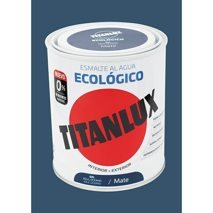 Titanlux Esmalte de color Eco (Azul océano, 750 ml, Mate)