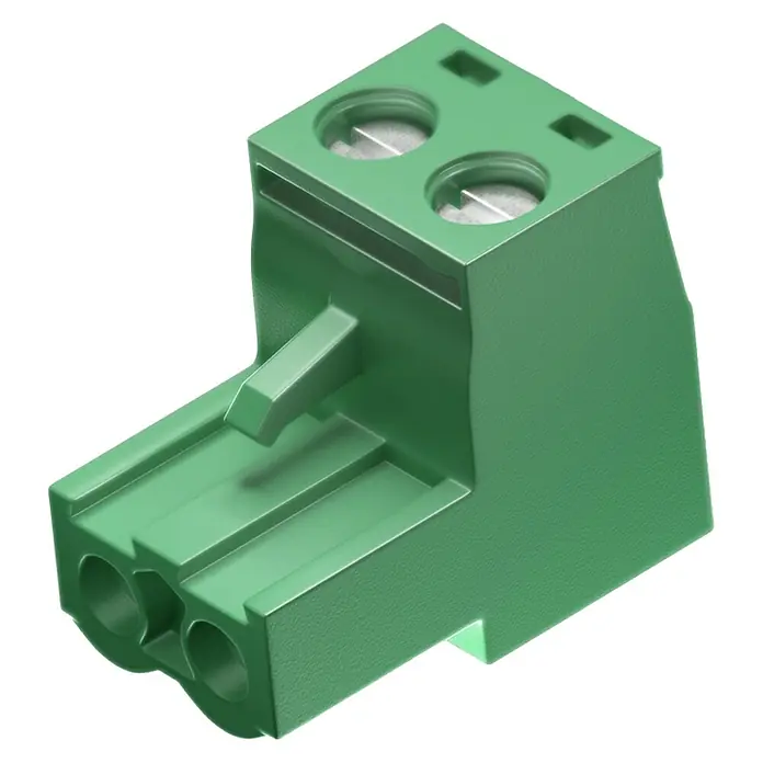 Grimsholm Green Kabelverbinder für Mähroboter - Robomow, WOLF-Garten und Cub Cadet, 4 Stk. - Ein grüner, dreipoliger Steckverbinder mit Schraubanschluss für sichere elektrische Verbindungen.