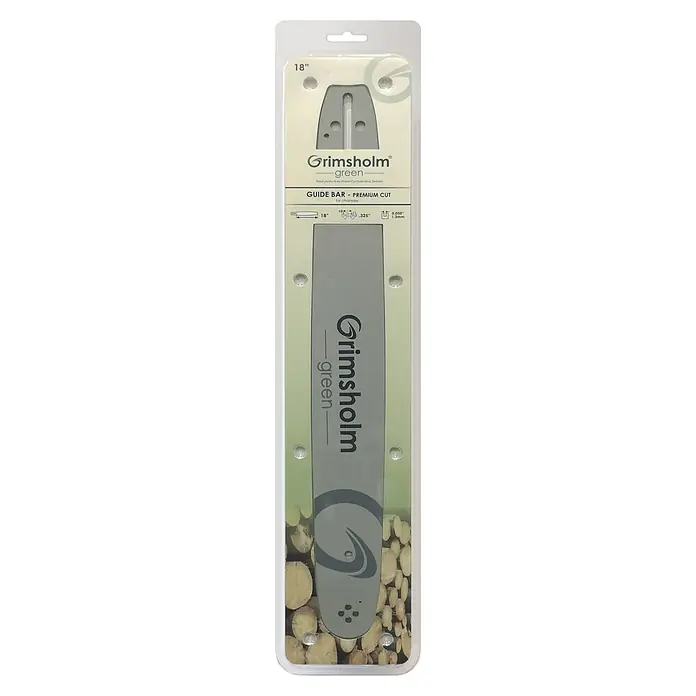 Grimsholm Green Ersatz-Schwert - 18 ", 0,325″, 1,3 mm, Passend für: Kettensägen Husqvarna, Stihl, Stiga, Dolmar, ECHO, MTD und anderen - Grimsholm Green 18-Zoll-Führungsschiene für Kettensägen, Premium-Schnitt für effiziente Schnitte mit hoher Präzision und Haltbarkeit.