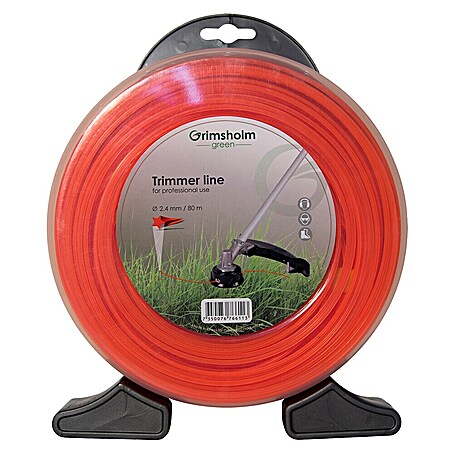 Grimsholm Green Trimmerfaden (Fadenlänge: 80 m, Fadenstärke: 2,4 mm, Sternförmig)