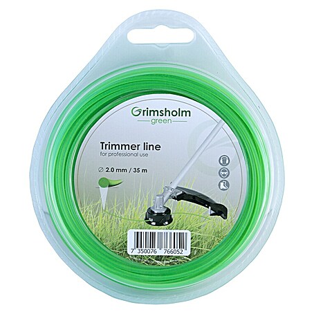 Grimsholm Green Trimmerfaden (Fadenlänge: 35 m, Fadenstärke: 2 mm, Rund)