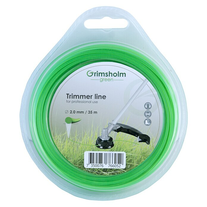 Grimsholm Green TrimmerfadenFadenlänge: 35 m, Fadenstärke: 2 mm, Rund Front View