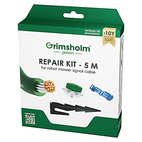Grimsholm Green Reparatur-Set für Rasenmäher Begrenzungskabel (Alle Mähroboter, Länge: 5 m)
