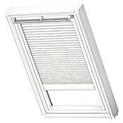 Velux Dachfensterplissee Elektro FML F08 1256SWL (Farbe: Weiß gemustert - 1256SWL, Farbe Schiene: Weiß, Elektrisch) | BAUHAUS