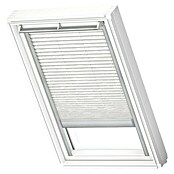 Velux Dachfensterplissee Elektro FML FK04 1256S (Farbe: Weiß gemustert - 1256S, Farbe Schiene: Aluminium, Elektrisch) | BAUHAUS