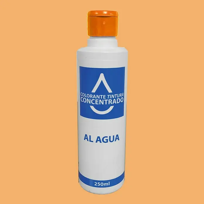 Colorante Concentrado al agua - Naranja, 250 ml - Primer plano de una botella de tinte concentrado, ideal para mezclar tonos personalizados.