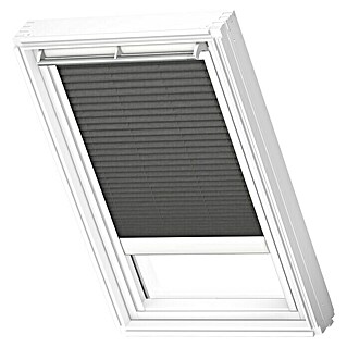 Velux Dachfensterplissee Solar FSL SK08 1274SWL (Farbe: Graphit - 1274SWL, Farbe Schiene: Weiß, Solarbetrieben)