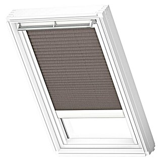 Velux Dachfensterplissee Solar FSL S08 1276SWL (Farbe: Mokka gepunktet - 1276SWL, Farbe Schiene: Weiß, Solarbetrieben)