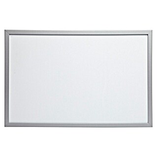 Pizarra magnética con marco aluminio (60 x 1,6 x 40 cm, Metal, Plata, Contiene imanes y un rotulador)