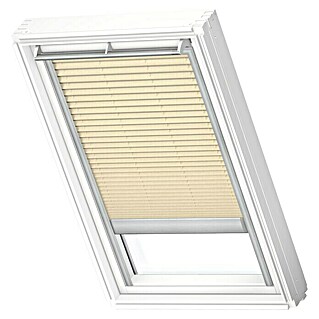 Velux Dachfensterplissee Solar FSL M10 1278S (Farbe: Cremebeige - 1278S, Farbe Schiene: Aluminium, Solarbetrieben)