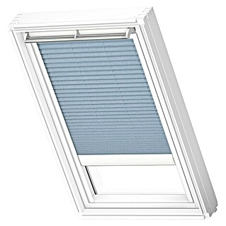 Velux Dachfensterplissee Solar FSL U08 1286SWL (Farbe: Denim - 1286SWL, Farbe Schiene: Weiß, Solarbetrieben)