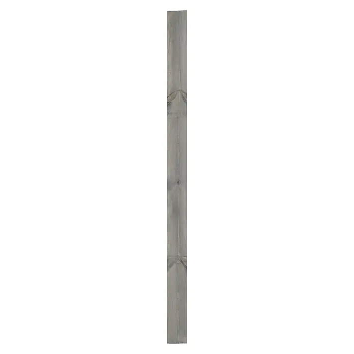 Tarima para terraza - Pino, 300 x 12 x 2,1 cm, Gris - Primer plano de una pared de piedra gris con varias grietas visibles y una textura rugosa. La superficie parece rústica y natural.