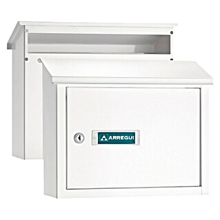 Arregui Buzón de correo Maxi V-4071 (Acero, L x An x Al: 34,5 x 12,5 x 30 cm, Blanco)