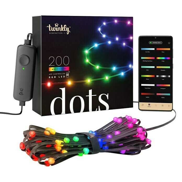 Twinkly Smart-LED-Band Dots (Länge: 10 m, RGB, 24 W)
