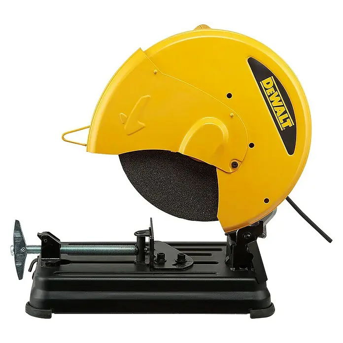 DeWalt Tronzadora D28730-QS - 2.200 W, Diámetro hoja de sierra: 355 mm, Número de revoluciones de marcha en vacío: 4.000 r.p.m. - Tronzadora de metal DeWalt en amarillo y negro. Corte metal con precisión con esta robusta herramienta para profesionales y aficionados al bricolaje.