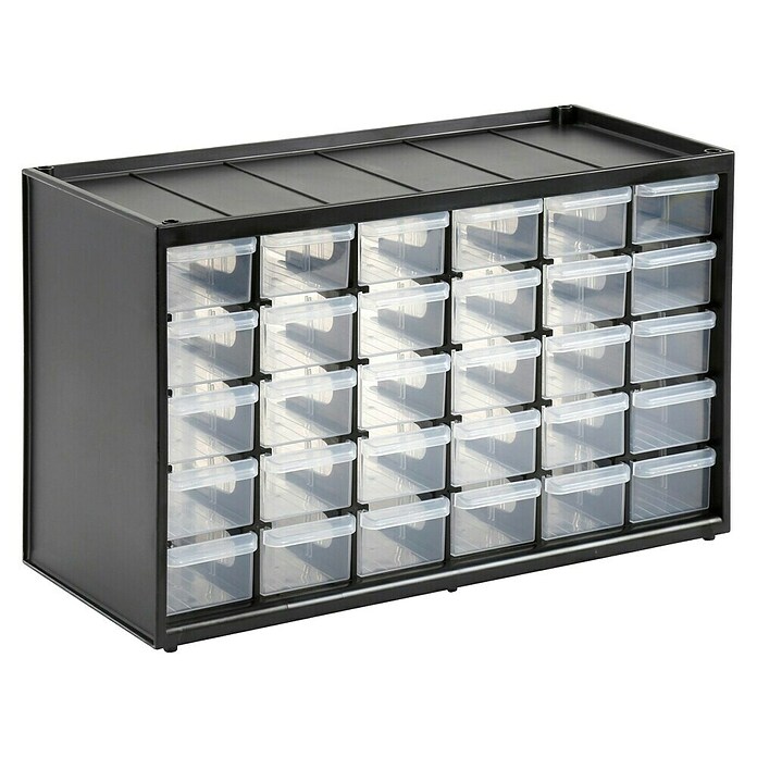 Stanley – Miniarmario plástico con 30 gavetas transparentes.