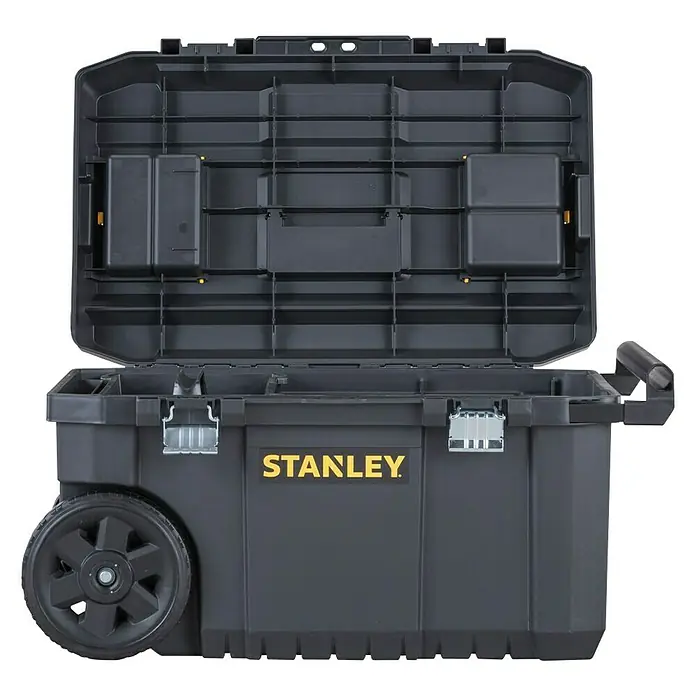 Stanley Juego de cajas de herramientas STST1-81065 - 3 pzs., No incluye herramientas - Caja de herramientas Stanley con ruedas abierta para un transporte cómodo de herramientas y accesorios.
