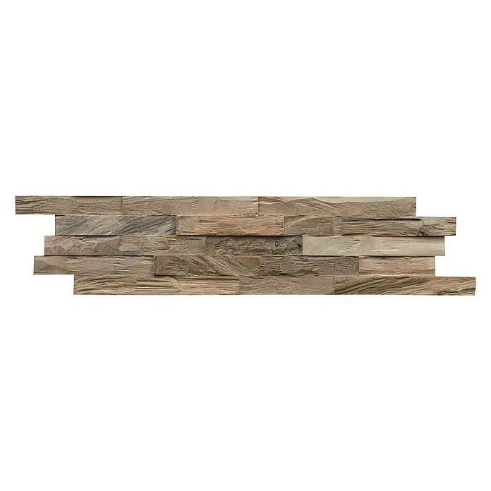 Indo Wandpaneel 3D Wall Diamondwood Ancient Grey - Teak, 610 x 150 x 10 mm, 1,006 m² - Ein Paneel aus strukturierten Holzfliesen, ideal für eine Akzentwand oder zur Aufwertung eines Innenraums mit natürlicher Optik und Haptik.