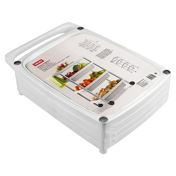 Tatay Carro con ruedas 4 niveles (36 x 52 x 79,5 cm, Blanco)