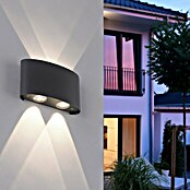 Paul Neuhaus LED-Wandstrahler Carlo (4,5 W, L x B x H: 13 x 3,7 x 8 cm, Anthrazit, Warmweiß, 4 Stk.) | BAUHAUS