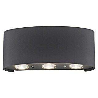 Paul Neuhaus LED-Wandstrahler Carlo (6,5 W, L x B x H: 17 x 4 x 8 cm, Anthrazit, Warmweiß, 6 Stk.)