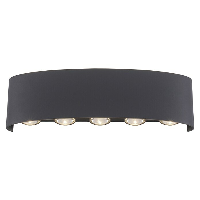 Paul Neuhaus LED-Wandstrahler Carlo (10 W, L x B x H: 27 x 4,7 x 8 cm, Anthrazit, Warmweiß, 10 Stk.) | BAUHAUS