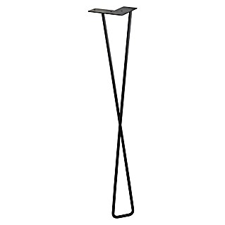 Wagner System Möbelfuß Hairpin Twist (Höhe: 71 cm, Stahl, Schwarz)
