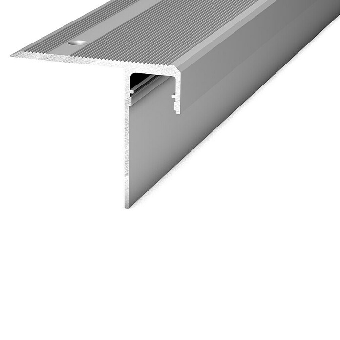 Profilo paragradino delle scale per strisce LED argento