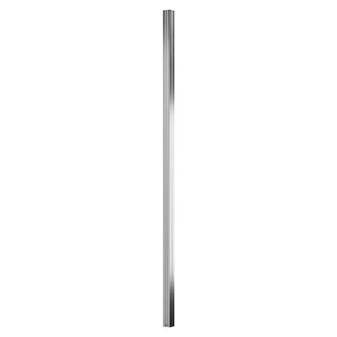 T & J Zaunpfosten-Set Ecosteck - 6,8 x 6,8 x 240 cm, Silber, Aluminium - Schlichte graue vertikale Elemente, wirkend als Architektursäulen oder Dekorplatten.