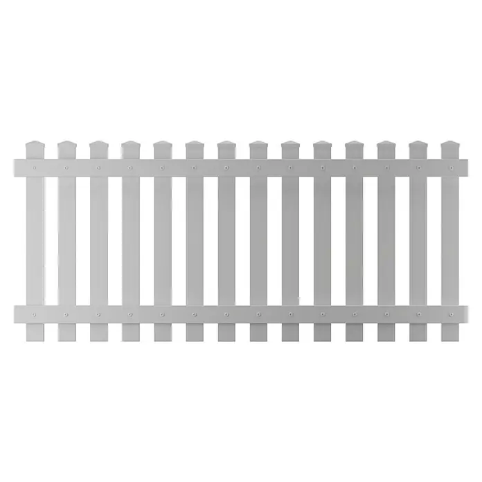 T & J Lightline Vorgartenzaun Gerade - 180 x 80 cm, Kunststoff, Gerade - Ein sauberer, weißer Lattenzaun, der klassische Eleganz und Funktionalität für jede Gartengestaltung bietet.