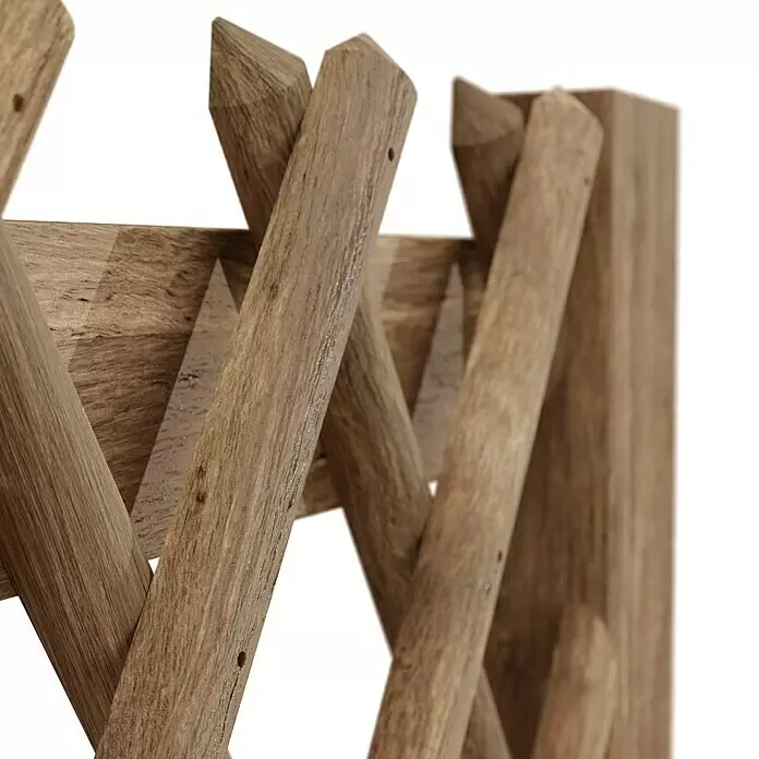 T & J Jägerzaun-Gartentor - 100 x 60 cm, Ohne Beschläge, Holz, Braun - Detailaufnahme