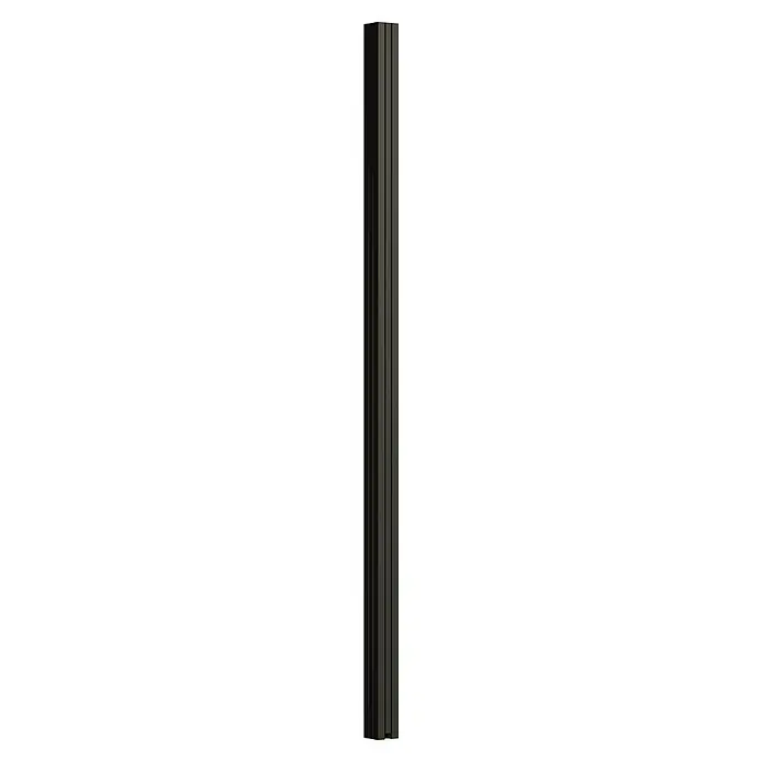 T & J Zaunpfosten-Set Ecosteck - 6,8 x 6,8 x 180 cm, Anthrazit, Aluminium - Grauer elektronischer Geräteträger, der eine moderne und funktionale Ästhetik für die Aufnahme elektronischer Geräte bietet.