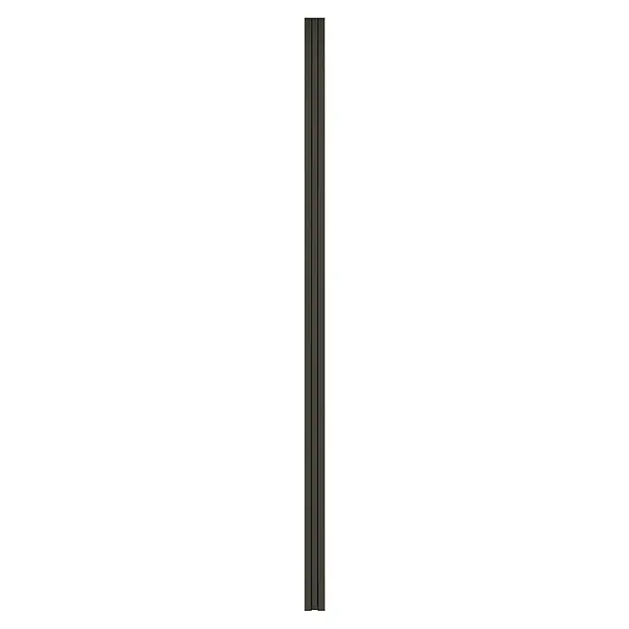 T & J Zaunpfosten-Set Ecosteck - 6,8 x 6,8 x 180 cm, Anthrazit, Aluminium - Grauer Hintergrund mit vertikalen Streifen, ideal für subtile Texturen und minimalistische Designs.