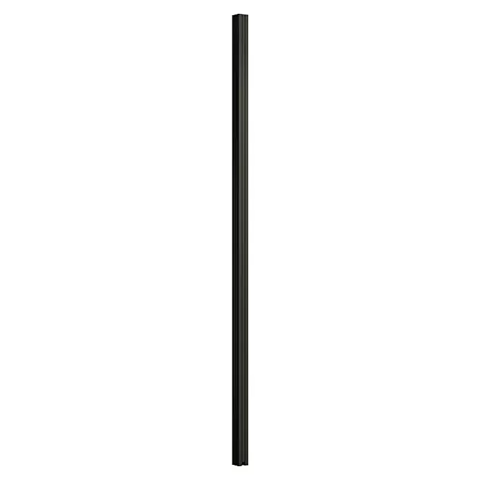 T & J Zaunpfosten-Set Ecosteck - 6,8 x 6,8 x 240 cm, Anthrazit, Aluminium - Dunkelgraues vertikales Möbelpaneel mit strukturierter Oberfläche und dezenten vertikalen Rillen.
