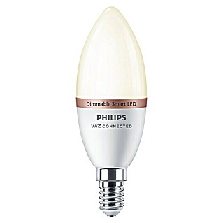 Philips Wiz Bombilla LED Regulable Vela (4,9 W, E14, 470 lm, C37, Blanco cálido)