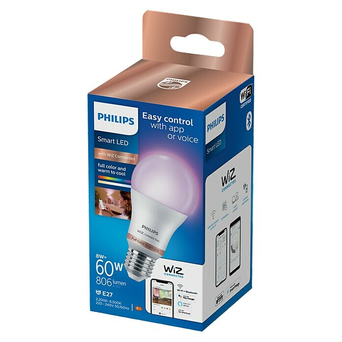 Philips Wiz Bombilla LED Regulable GU10 (4,8 W, GU10, 345 lm, Intensidad  regulable)