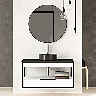 Artysan Conjunto de mueble de baño Izaro (Blanco/Negro, Mate, 3 pzs.)