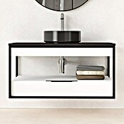 Artysan Conjunto de mueble de baño Izaro (Blanco/Negro, Mate, 3 pzs.) | BAUHAUS