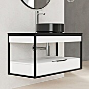 Artysan Conjunto de mueble de baño Izaro (Blanco/Negro, Mate, 3 pzs.) | BAUHAUS