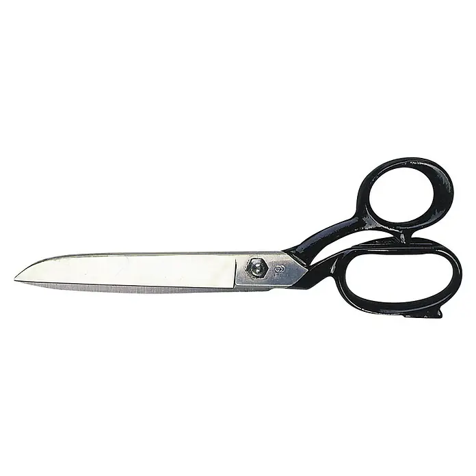 Wisent Arbeitsschere - Schnittlänge: 80 mm, Länge: 200 mm - Schneiderschere mit schwarzen Griffen und silbernen Klingen, ideal für präzise Schnitte in Stoffen. Profi-Qualität für Schneiderarbeiten.