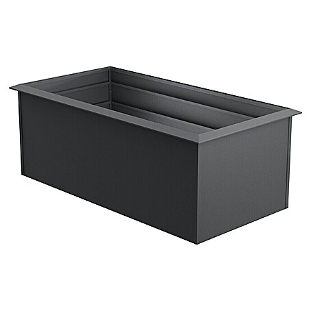 Gardol Hochbeet doppelwandig (200 x 100 x 76 cm, Stahl, Anthrazit)