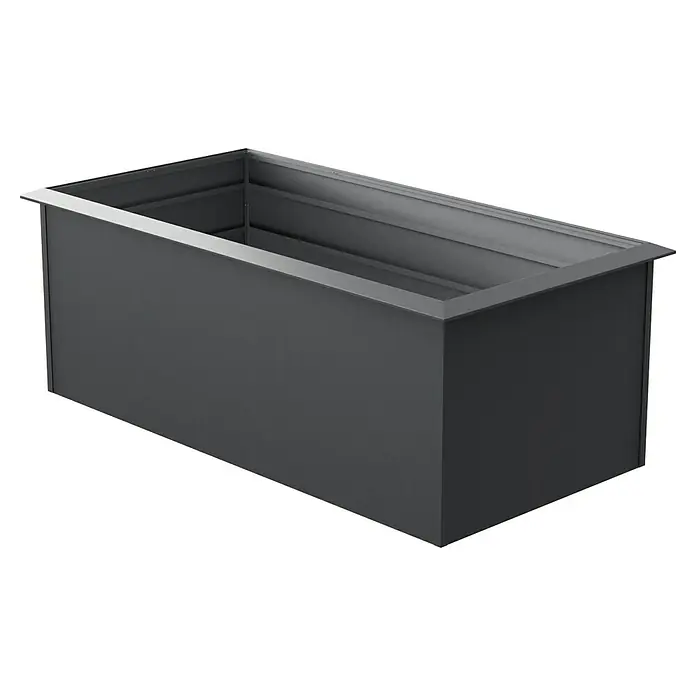 Gardol Huerto urbano - 200 x 100 x 76 cm, Acero, Antracita - Jardinera metálica en antracita. Diseño sencillo, ideal para jardines y patios modernos, construcción robusta para uso exterior.