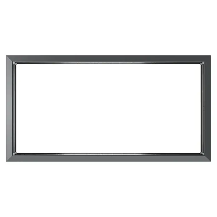 Gardol Hochbeet doppelwandig - 200 x 100 x 76 cm, Stahl, Anthrazit - Nahaufnahme eines rechteckigen, grauen Aluminiumfensterrahmens, der sich ideal für moderne Wohnräume eignet.