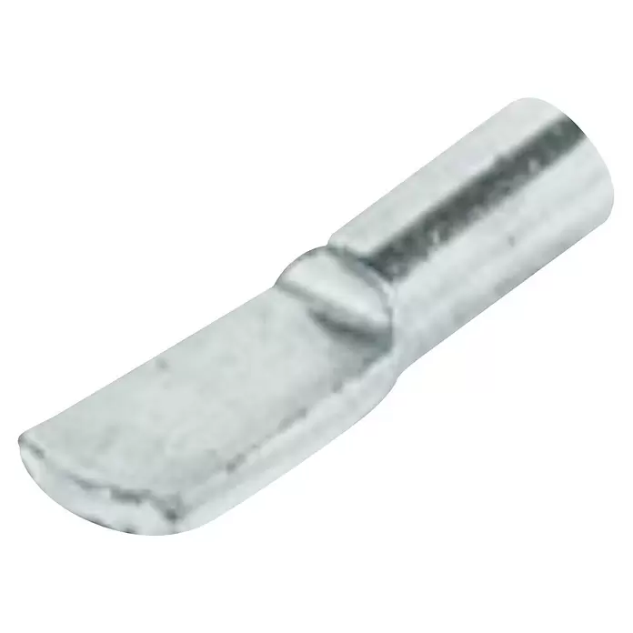 Stabilit Soporte para estantes - 3 mm, Niquelado, 20 ud. - Perno de soporte de estante de metal plateado con superficie plana y eje cilíndrico.
