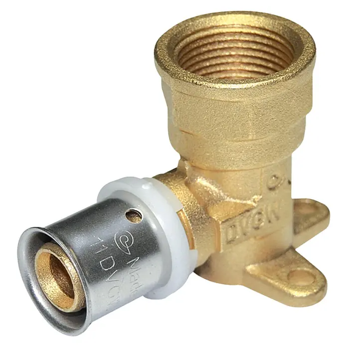 Comisa Press-Wandwinkel - Durchmesser: 16 mm, Innengewinde: ½″, 10 Stk. - Winkelverbinder aus Messing mit Innengewinde und Pressanschluss für die Sanitärinstallation. Robust und langlebig.