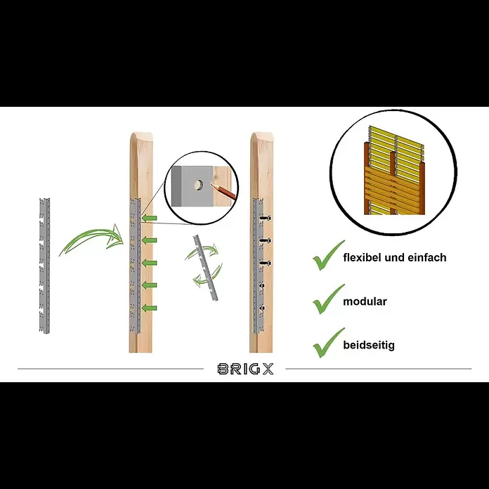 BRIGX Winkel - L x B x H: 596 x 40 x 20 mm, Passend für: Stabmatten - BRIGX Winkel - Vorstellung